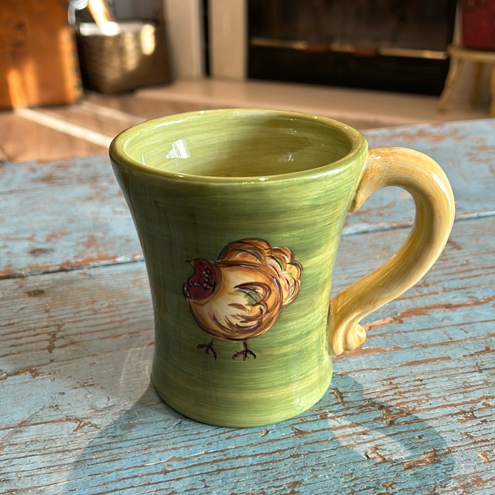 Tabletops Lifestyles Hand Painted Gobble Gobble Turkey Mug